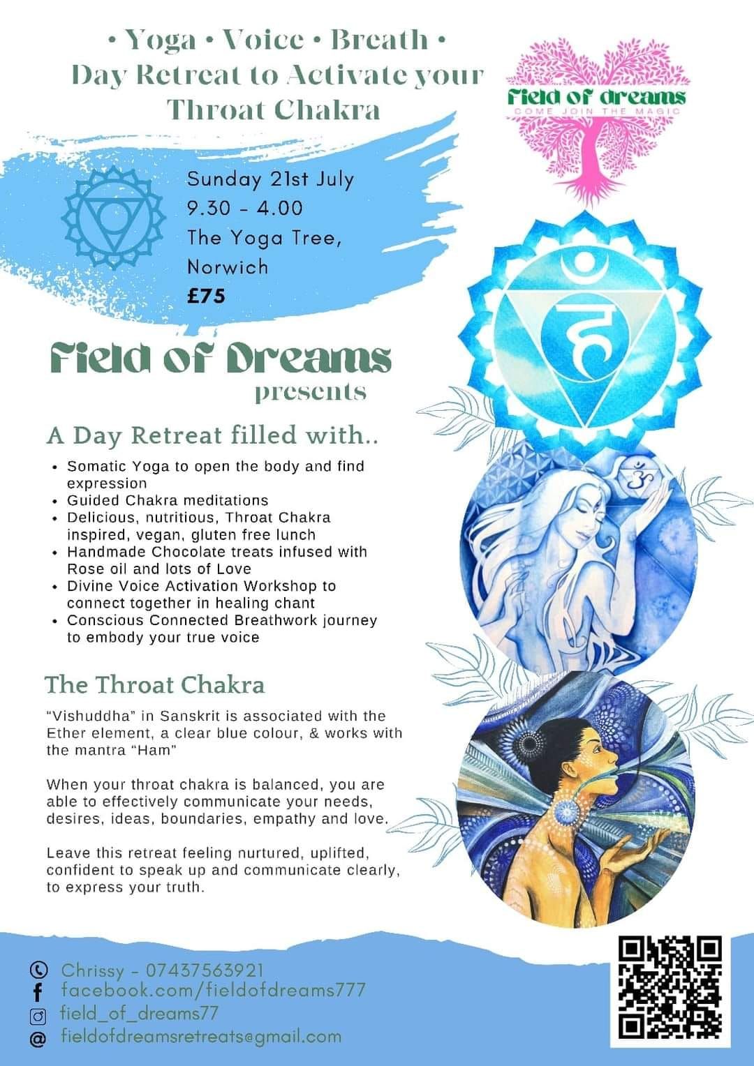 Field of Dreams Retreat Days - Throat Chakra