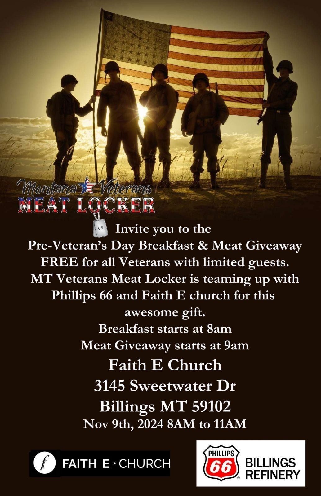 Pre-Veteran\u2019s Day Free Breakfast and Meat Giveaway