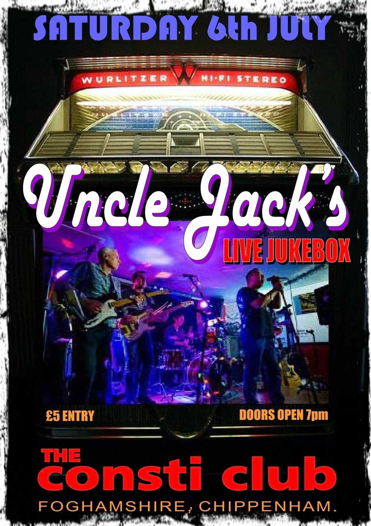 Uncle Jack's Live Jukebox - Saturday 6th July