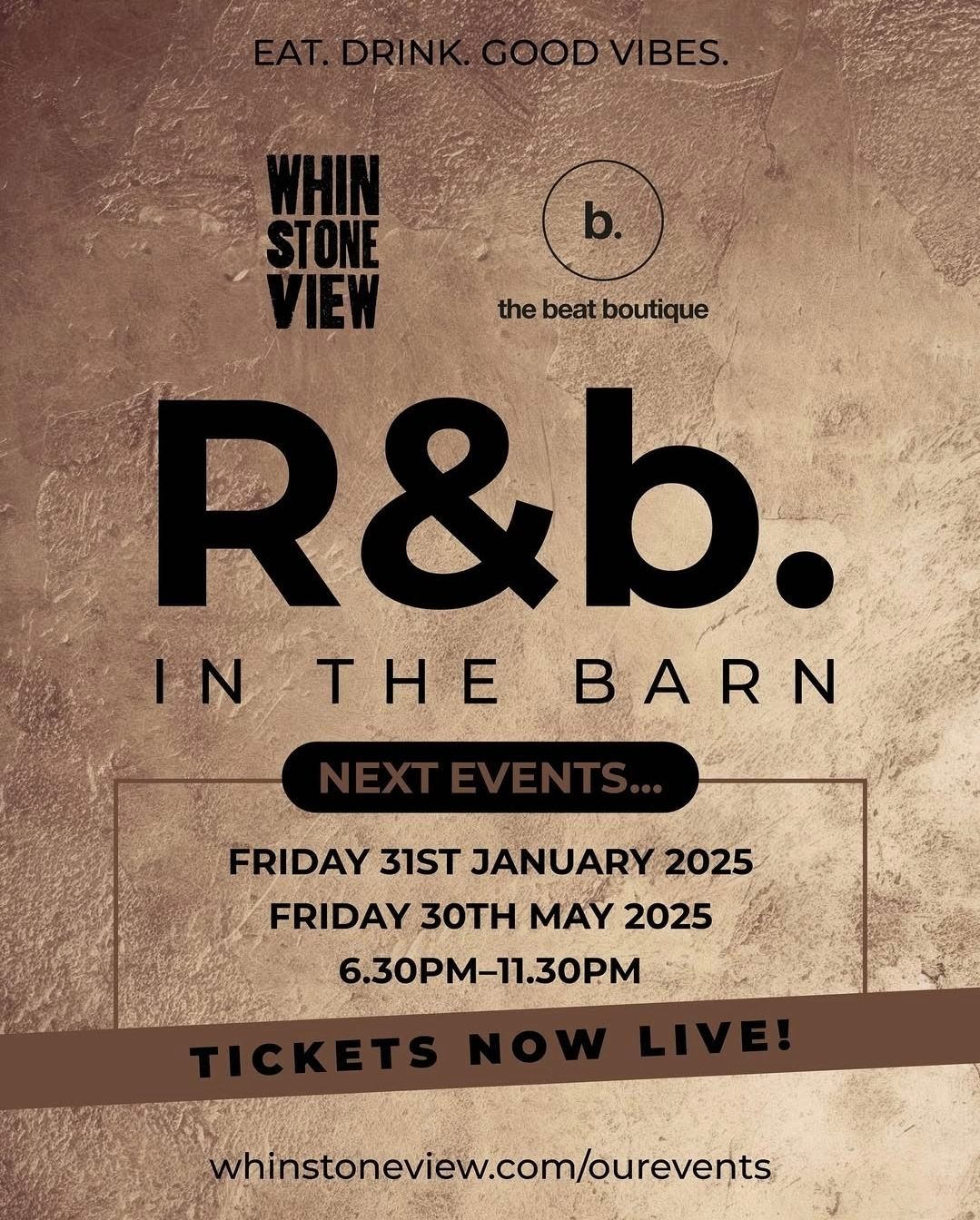 R&b. night in the barn with The Beat Boutique