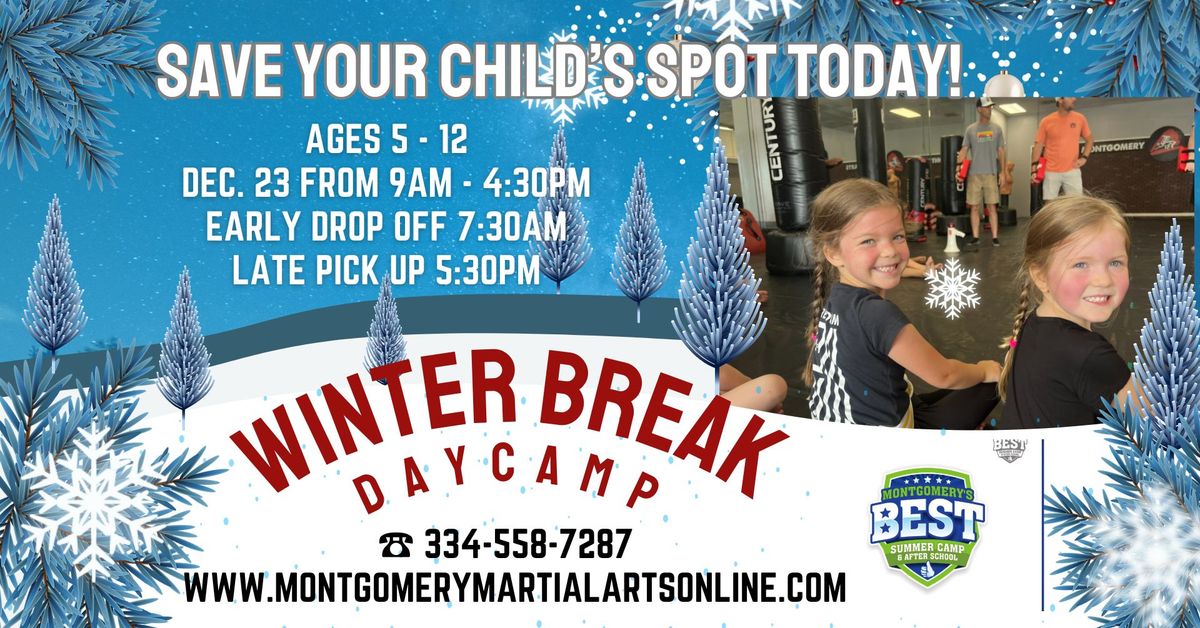 WINTER BREAK DAY CAMP! \ufffd