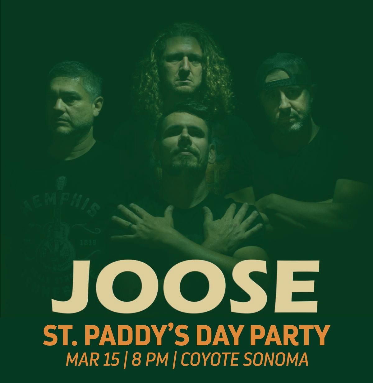 St. Paddy's Day Party with JOOSE at Coyote Sonoma: Healdsburg's Destination for Dancing