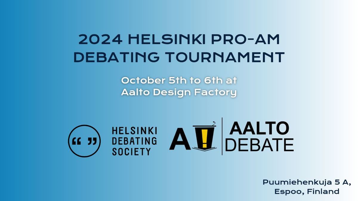 2024 Helsinki Pro-Am Debating Tournament