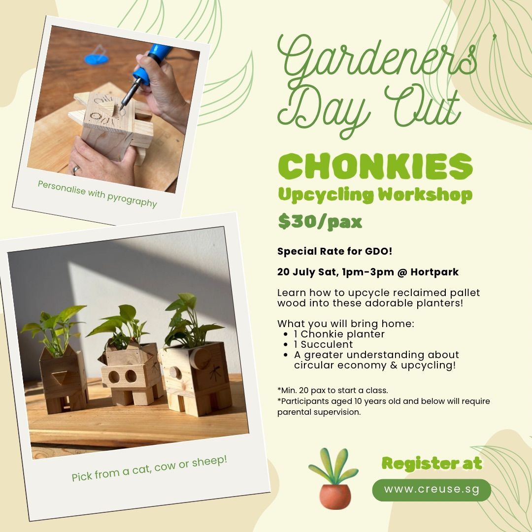 Chonkies Upcycling Workshop at NParks Gardeners\u2019 Day Out!