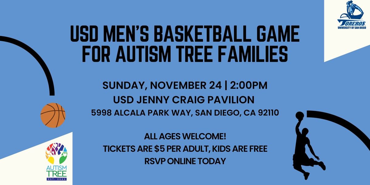 USD Men's Basketball Game for Autism Tree Families