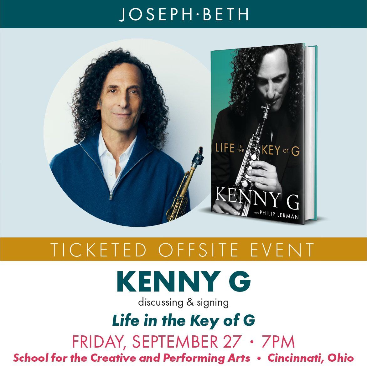 Kenny G discussing & signing Life in the Key of G