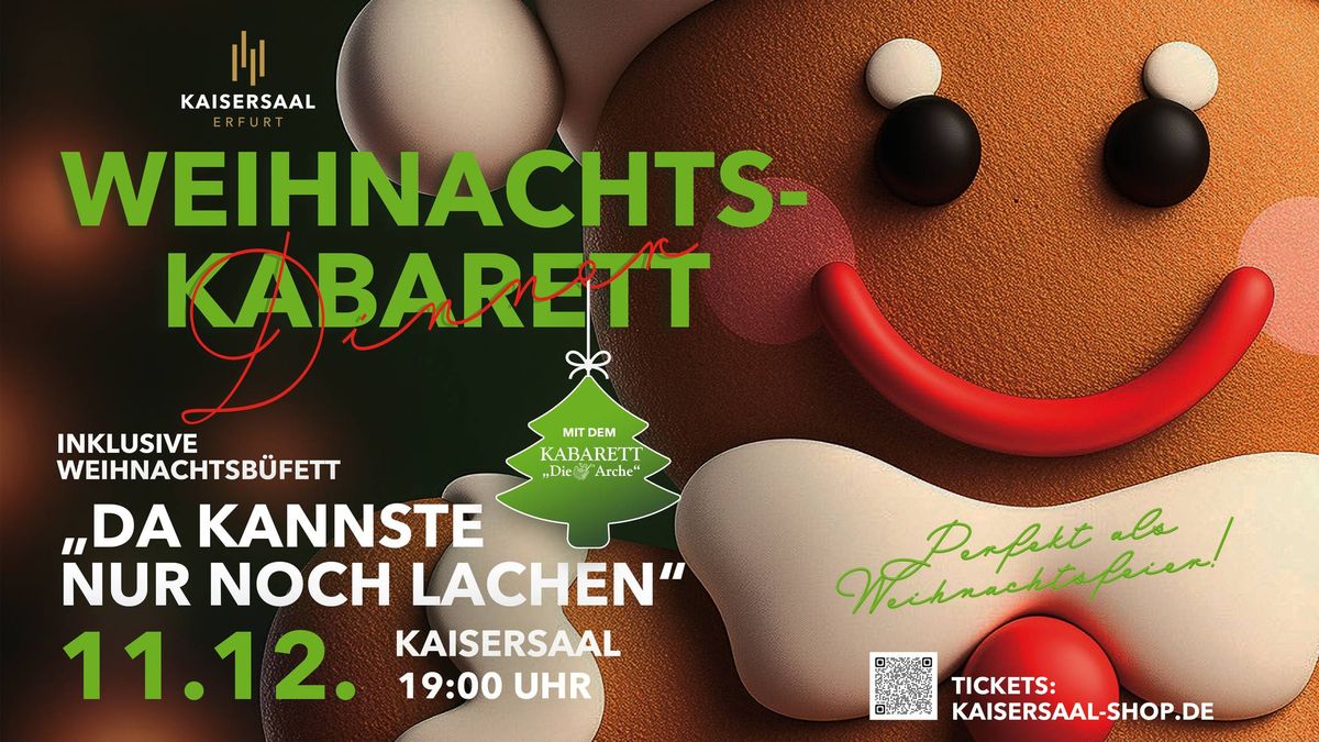 Weihnachtskabarett-Dinner mit dem Kabarett Die Arche