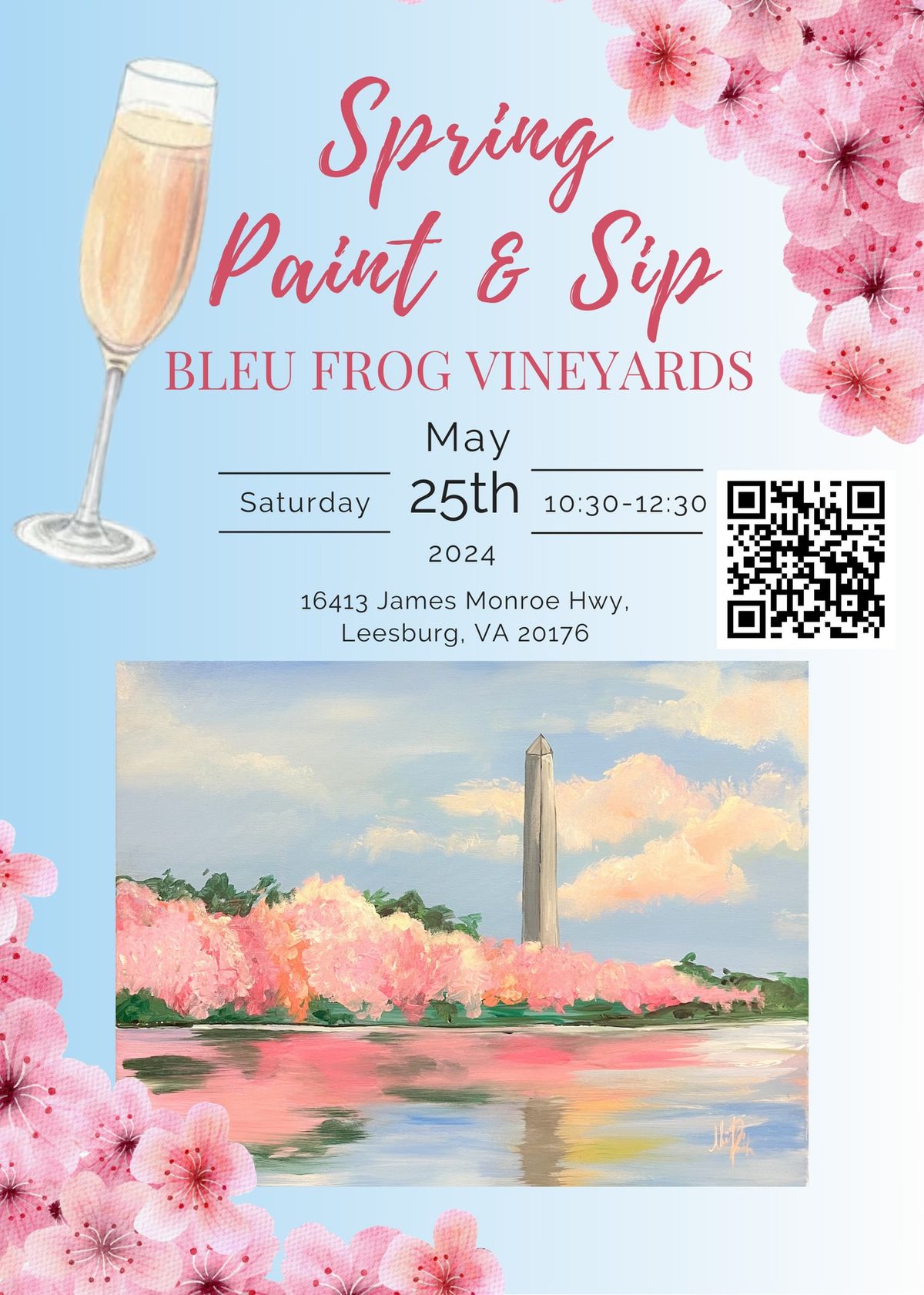 Spring Cherry Blossom Paint & Sip 
