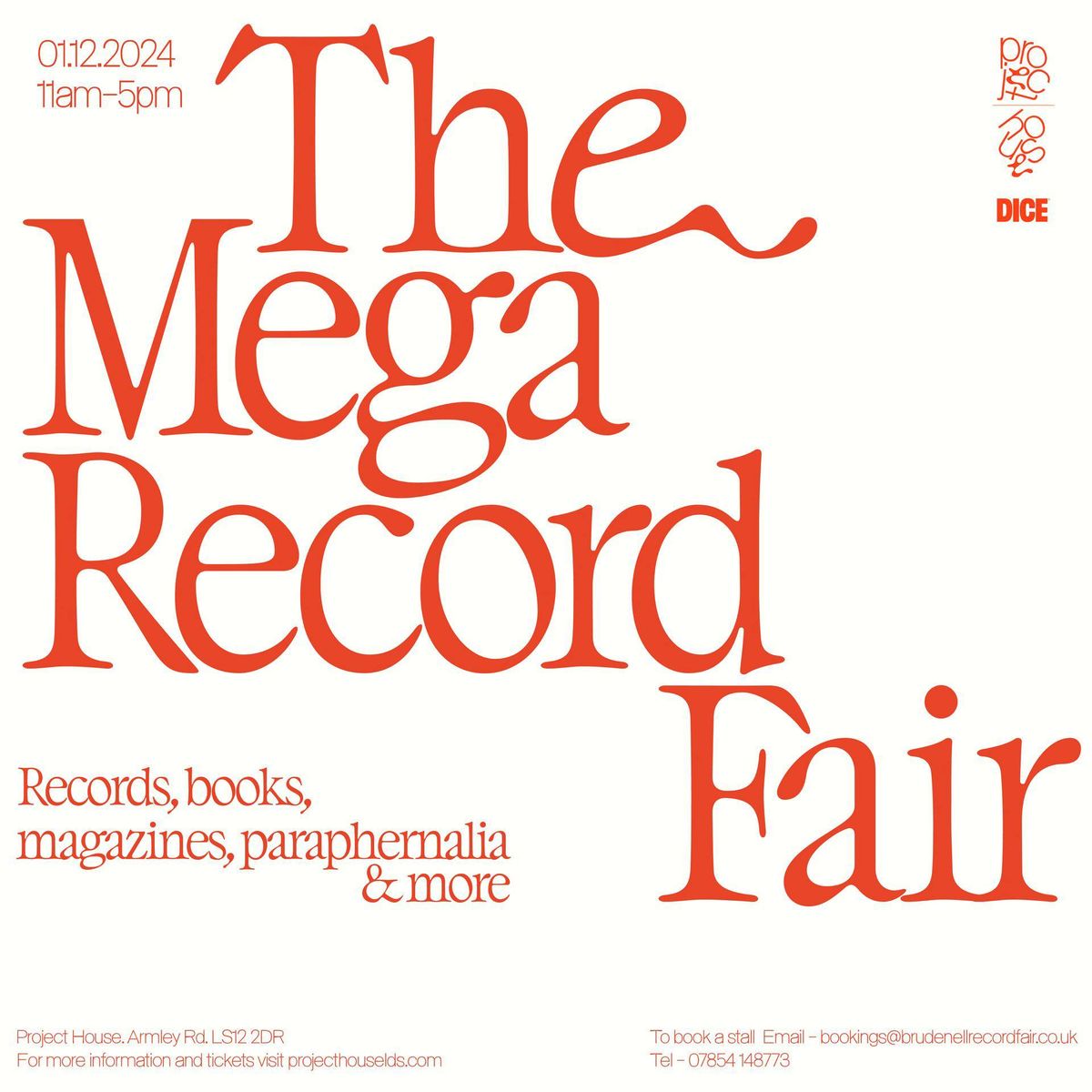 The Mega Record Fair at Project House Leeds - Sunday Dec 1st