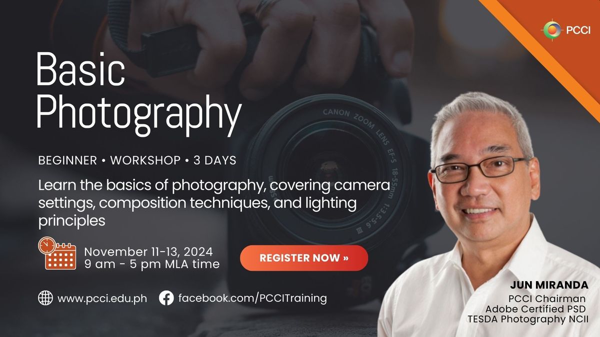 Basic Photography Face-to-Face Workshop November 2024