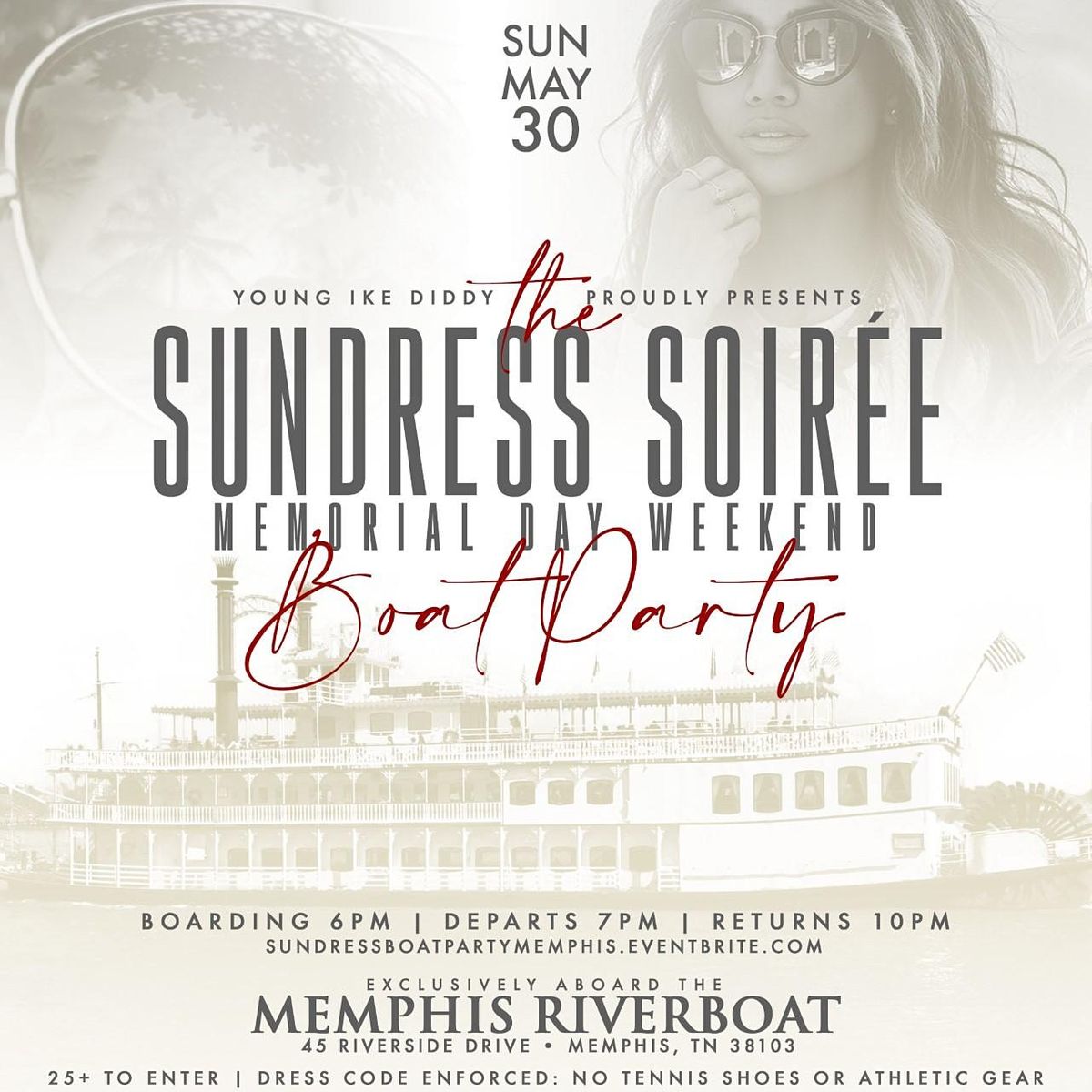 The Sundress Soiree Memorial Day Weekend Boat Party Memphis Riverboats 30 May 2021