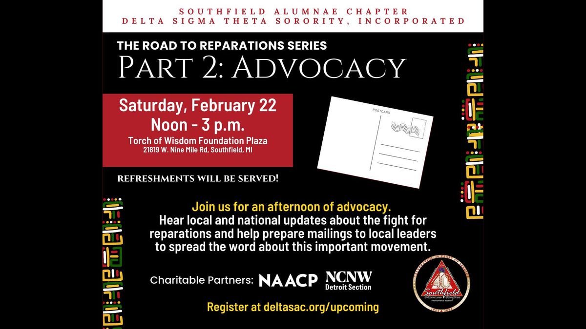 Road to Reparations Series- Part 2: ADVOCACY