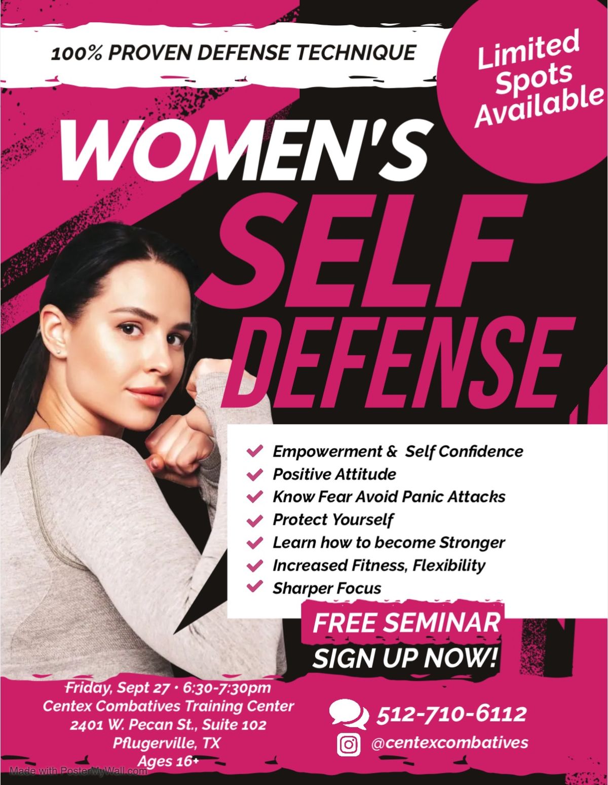 Women's Empowerment Self-Defense Free Seminar 