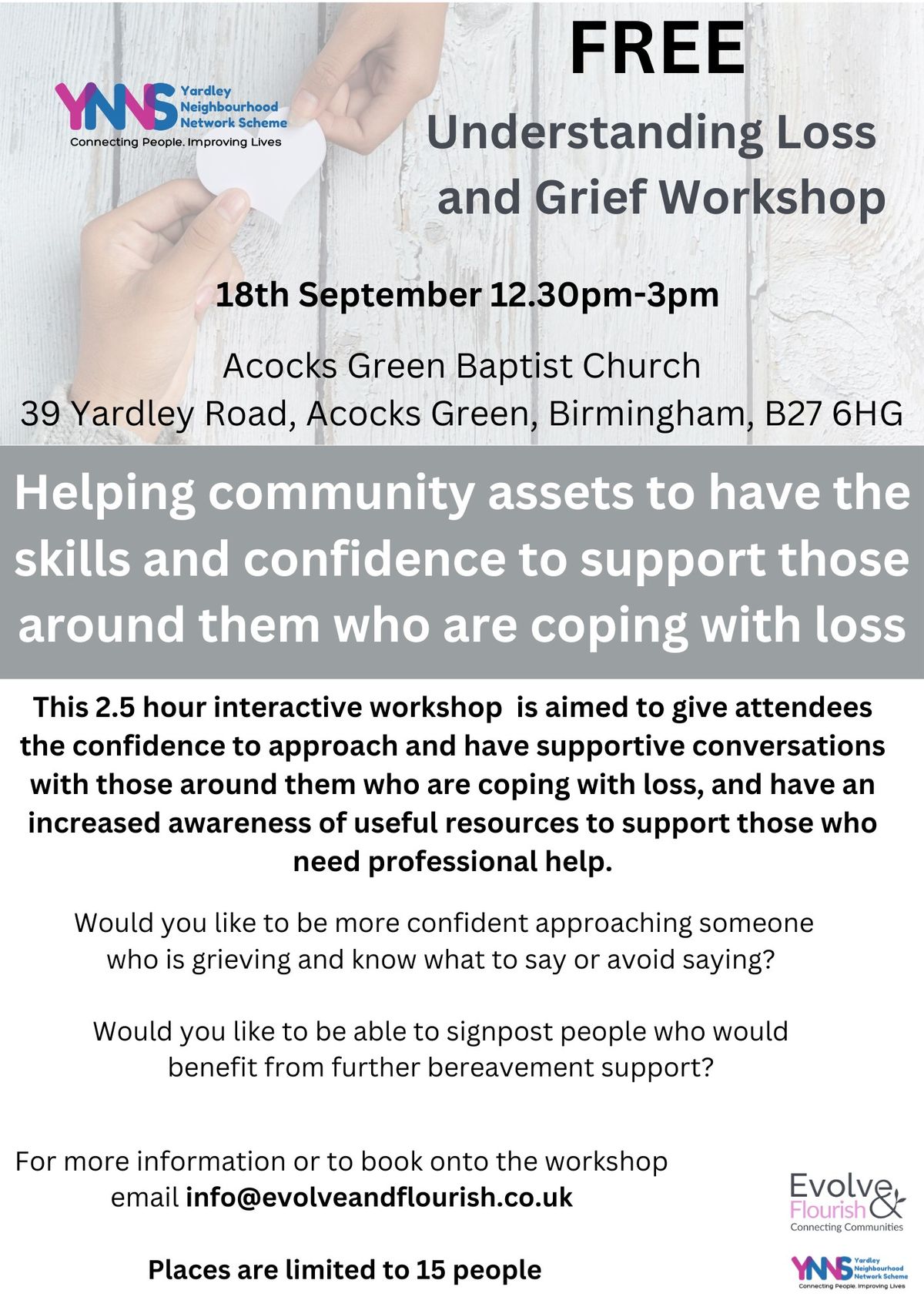 Understanding Loss & Grief Workshop 