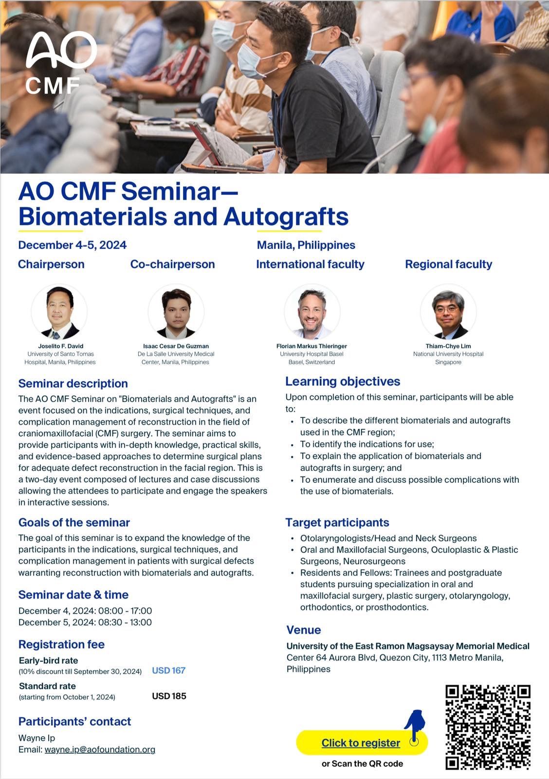 AO CMF Seminar: Biomaterials and Autografts