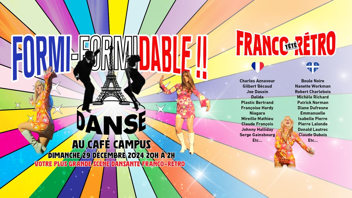 Danse Formi-Formidable : dimanche le 29 d\u00e9cembre 2024 avec le DJ Miracle mART