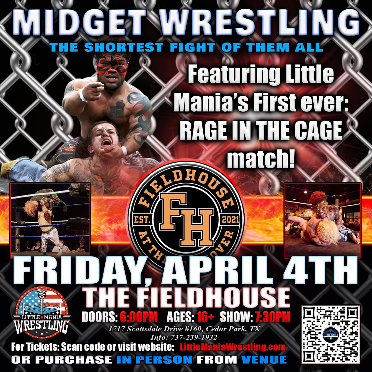 Leander, TX - Midget Wrestling All * Stars @ The Fieldhouse "The Shortest Fight of Them All!