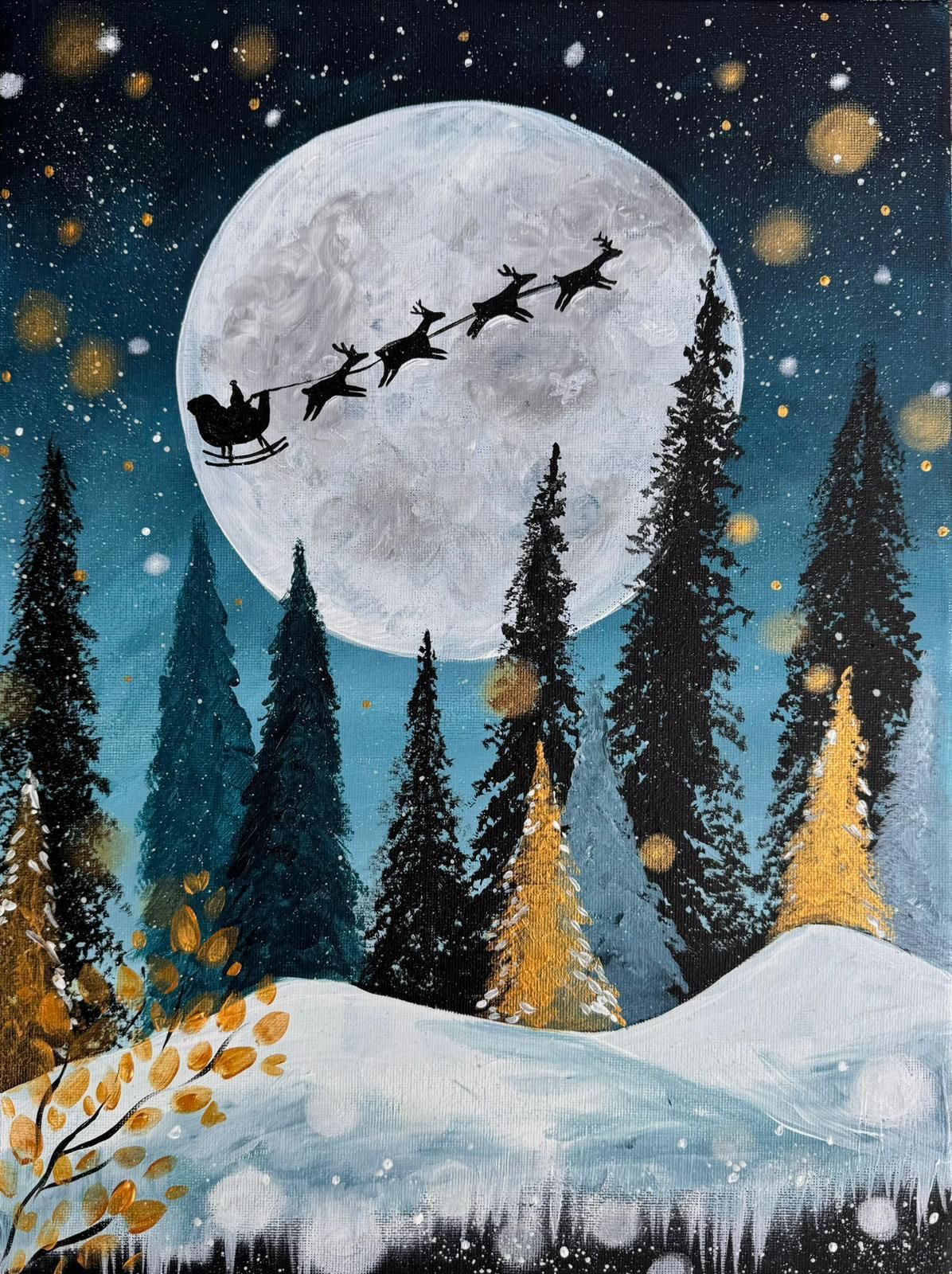 **SOLD OUT** Join Brush Party with Kharmen to paint 'Moonlight Flight' in Fleet