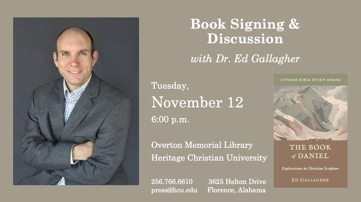 Exciting Event: Book Signing & Discussion with Dr. Ed Gallagher!