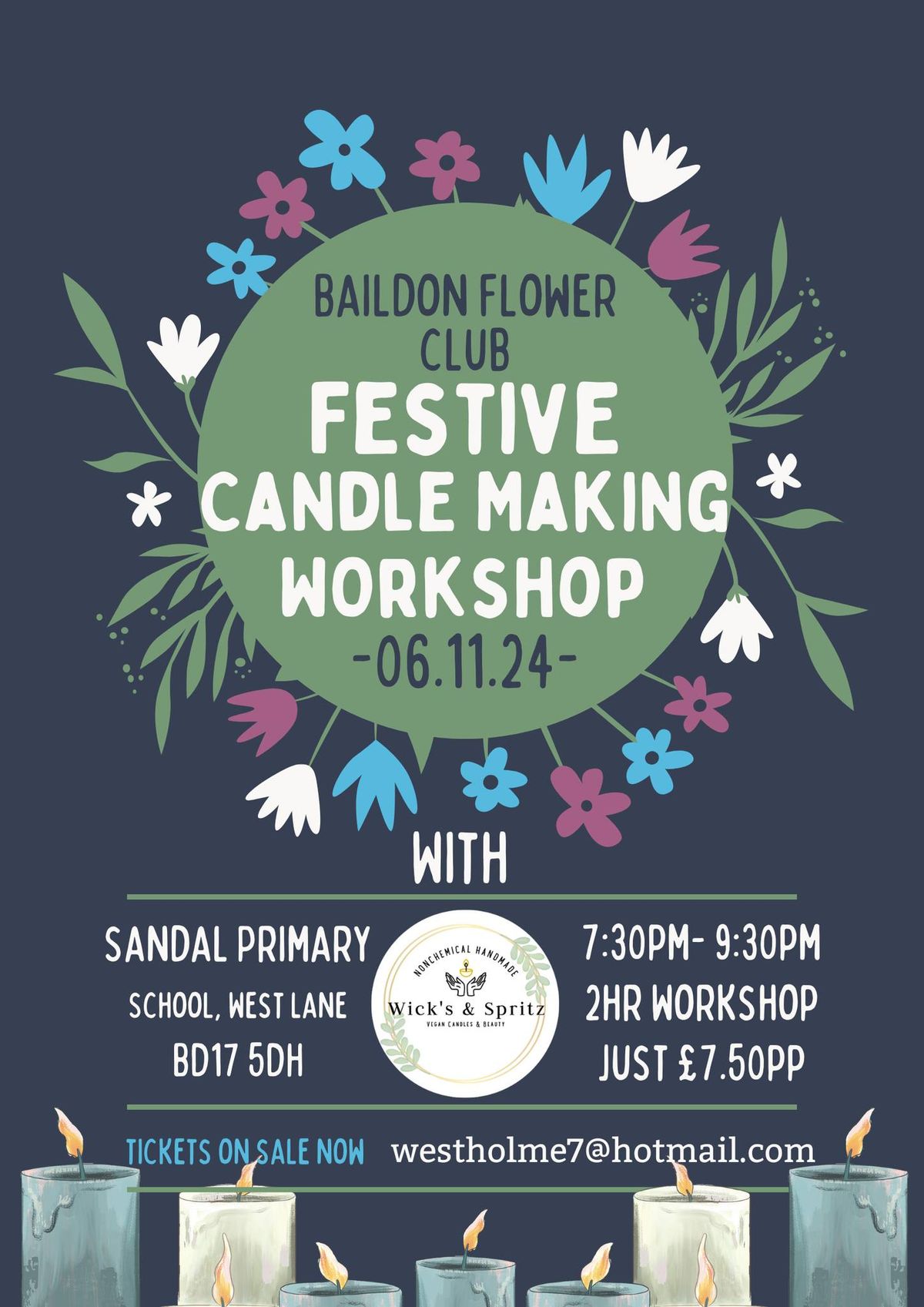 Baildon Flower Club Festive Candle Making Workshop