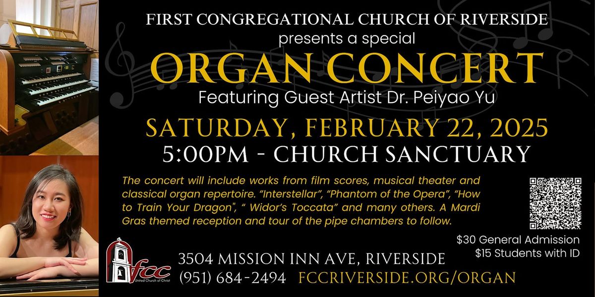 Organ Concert at First Congregational Church of Riverside