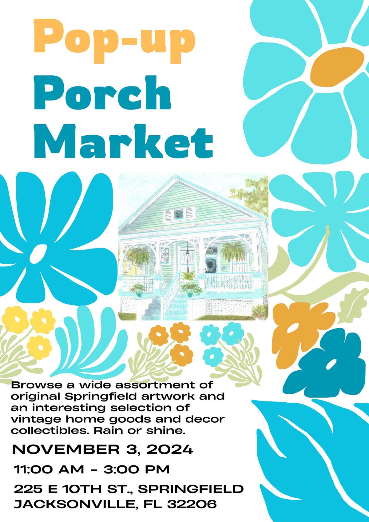 Pop-up Porch Market Springfield Artwork and Vintage Sale