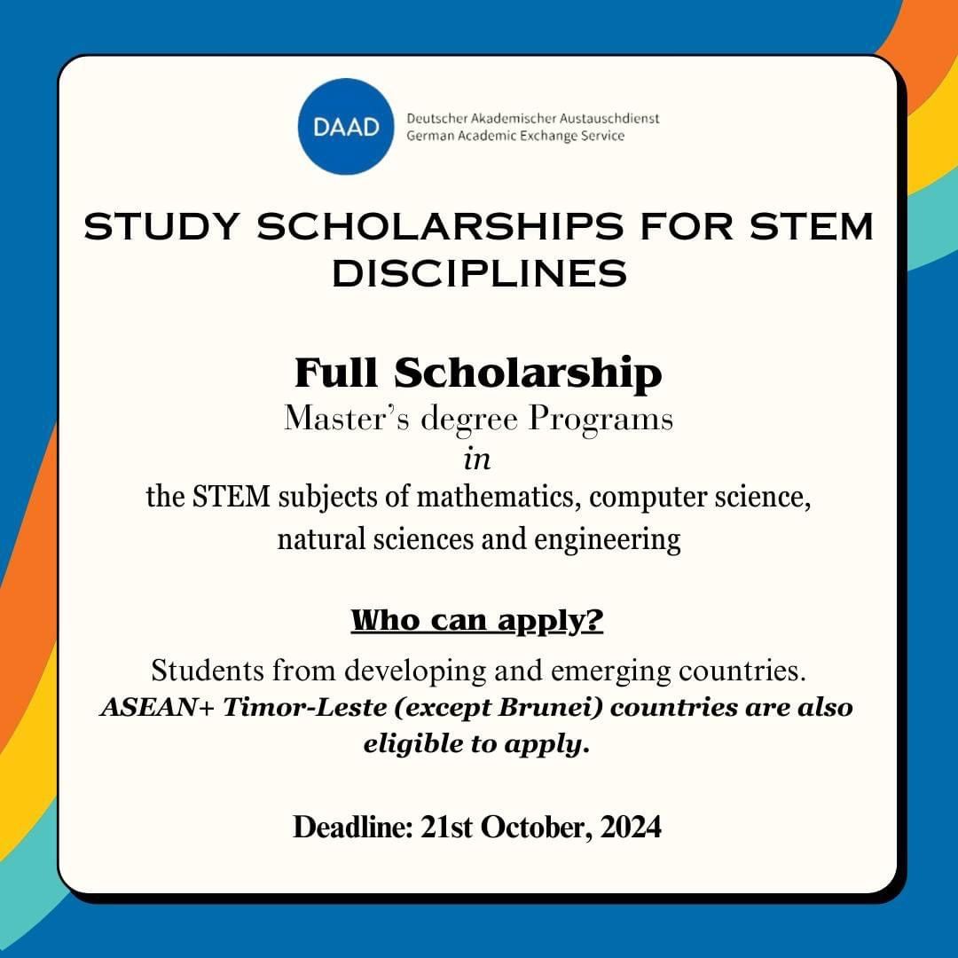 DAAD Study Scholarships for STEM Disciplines