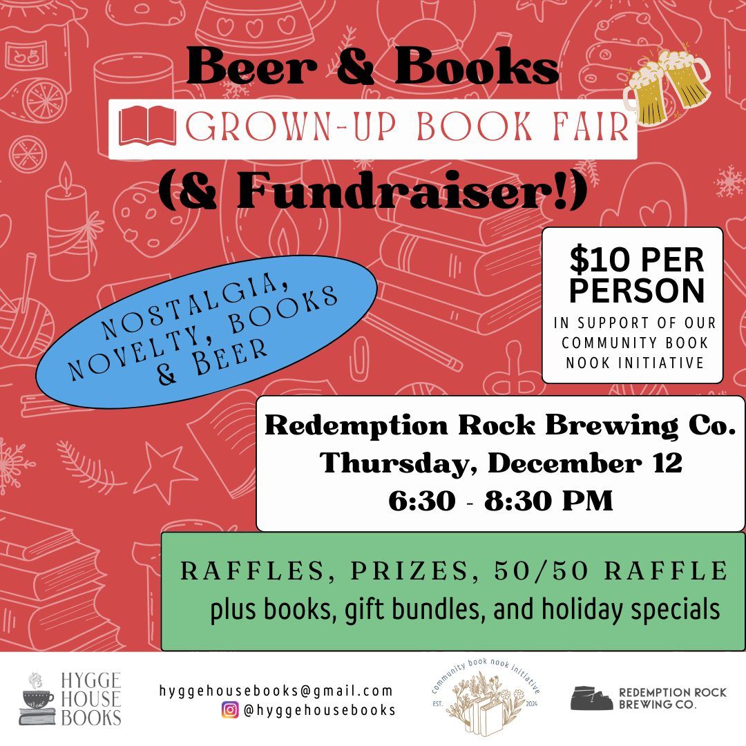 Beer & Books Grown-Up Book Fair Fundraiser