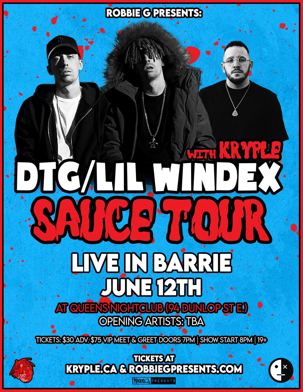 DTG\/Lil Windex Live in Barrie June 12th at Queens Nightclub with Kryple
