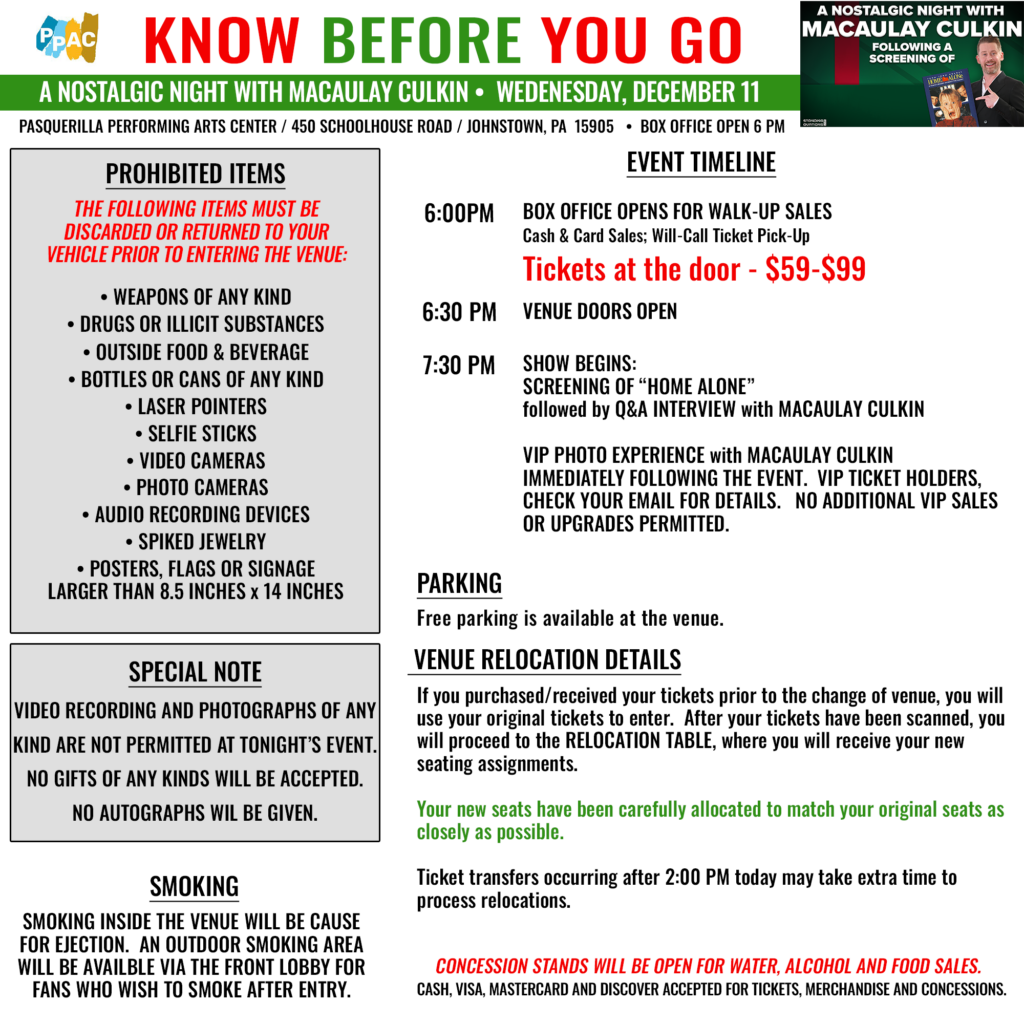 Home Alone Screening with Macaulay Culkin at Straz Center for the Performing Arts - Carol Morsani Hall