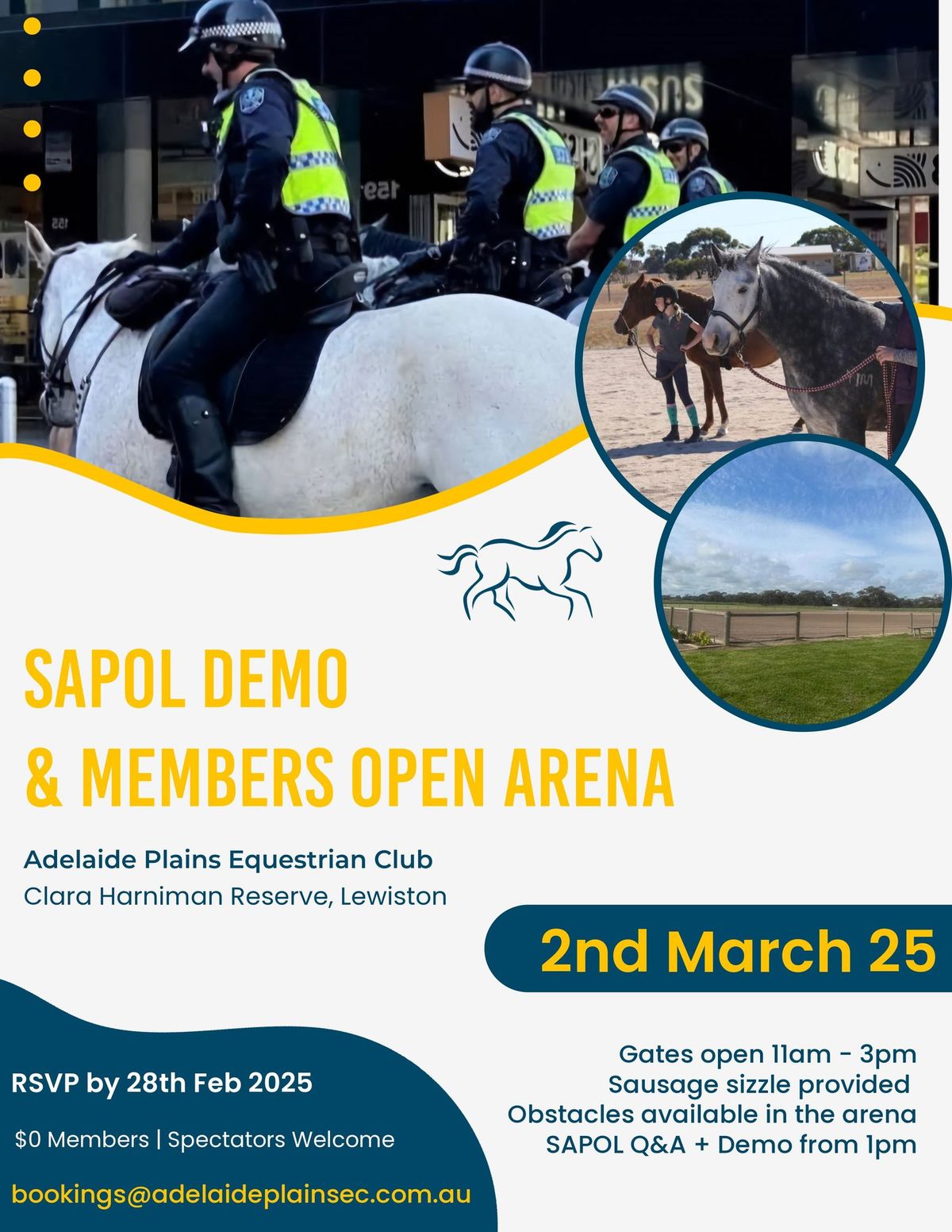 SAPOL Mounted Operations Unit & Members Open Arena