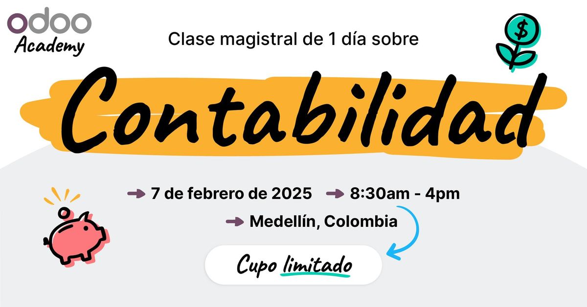 Odoo Academy: Contabilidad y Localizaci\u00f3n Colombiana - Medell\u00edn, Colombia