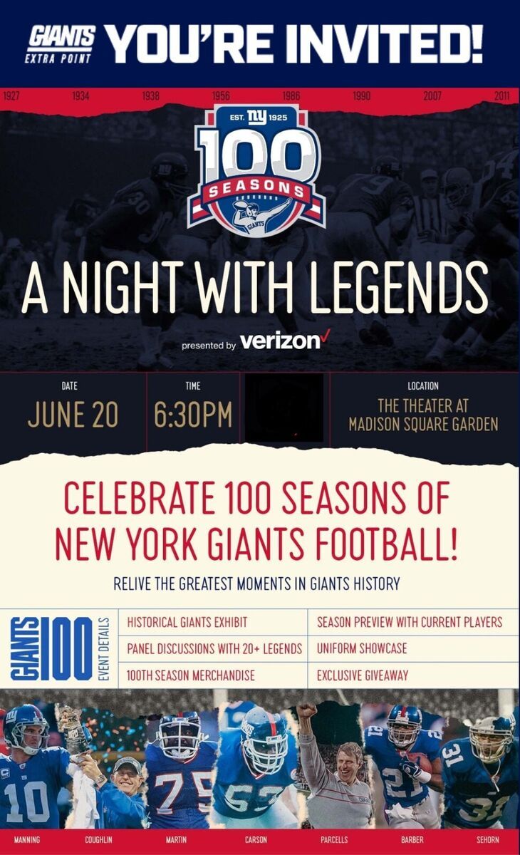 Giants 100: A Night with Legends