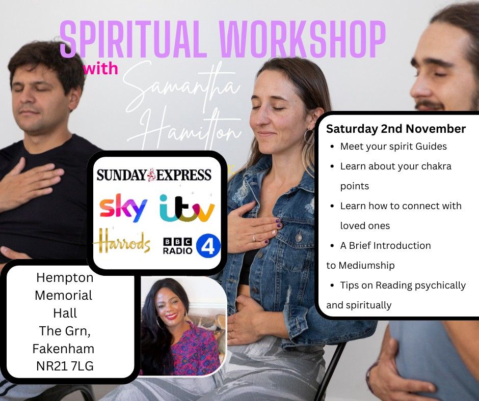 Spiritual Workshop with Samantha Hamilton - Hempton Memorial Hall