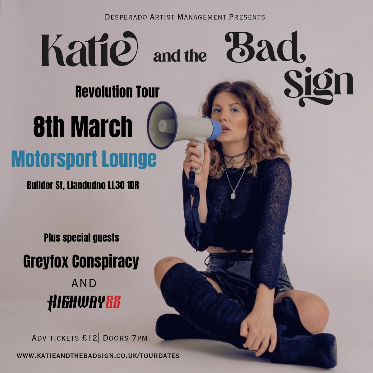 Katie and the Bad Sign \u2018 Revolution\u2019 in Llandudno 