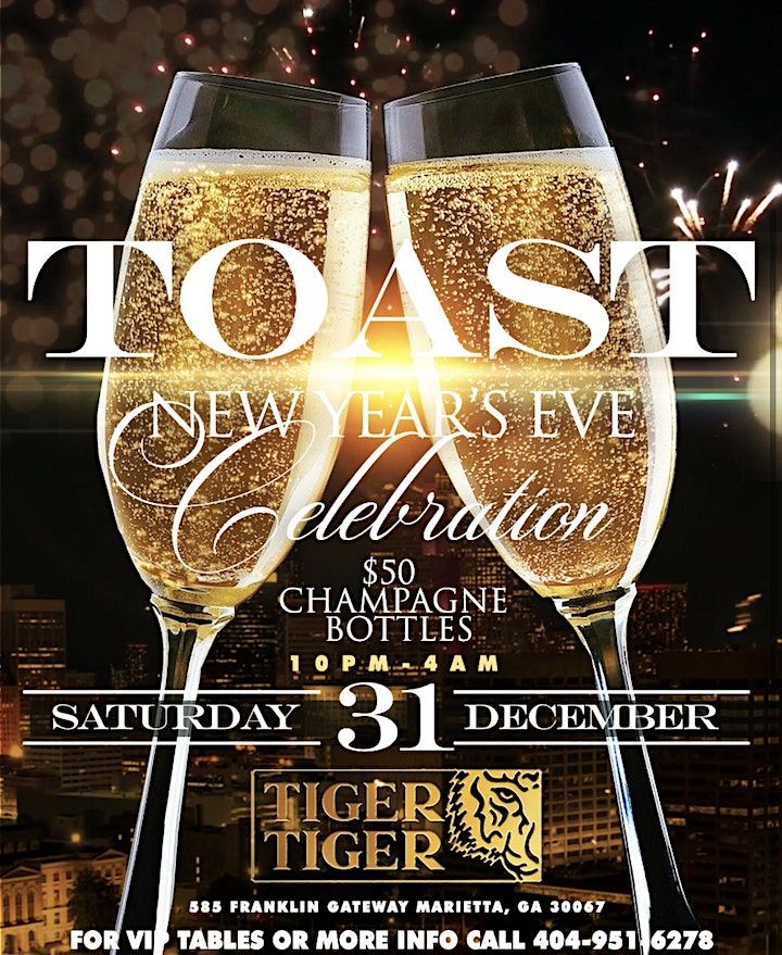 New Years Eve Celebration 2023, TIGER TIGER, Marietta, 31 December to 1
