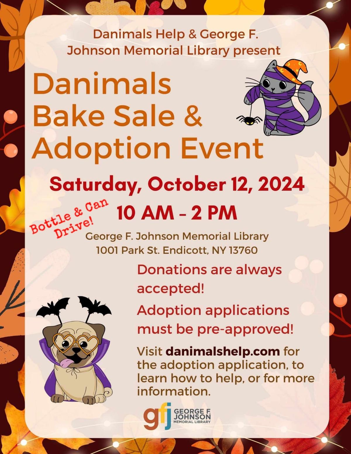 Bake Sale & Adoption Event - Bottle & Can Drive