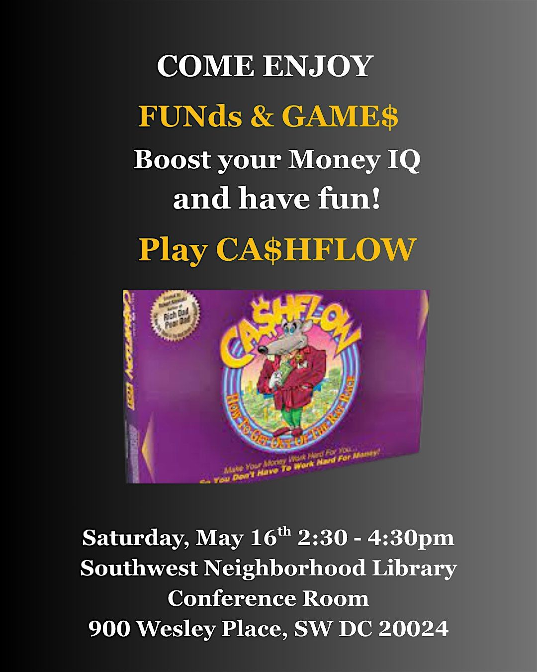 Enjoy FUNds & GAME$, PLAY CA$HFLOW!