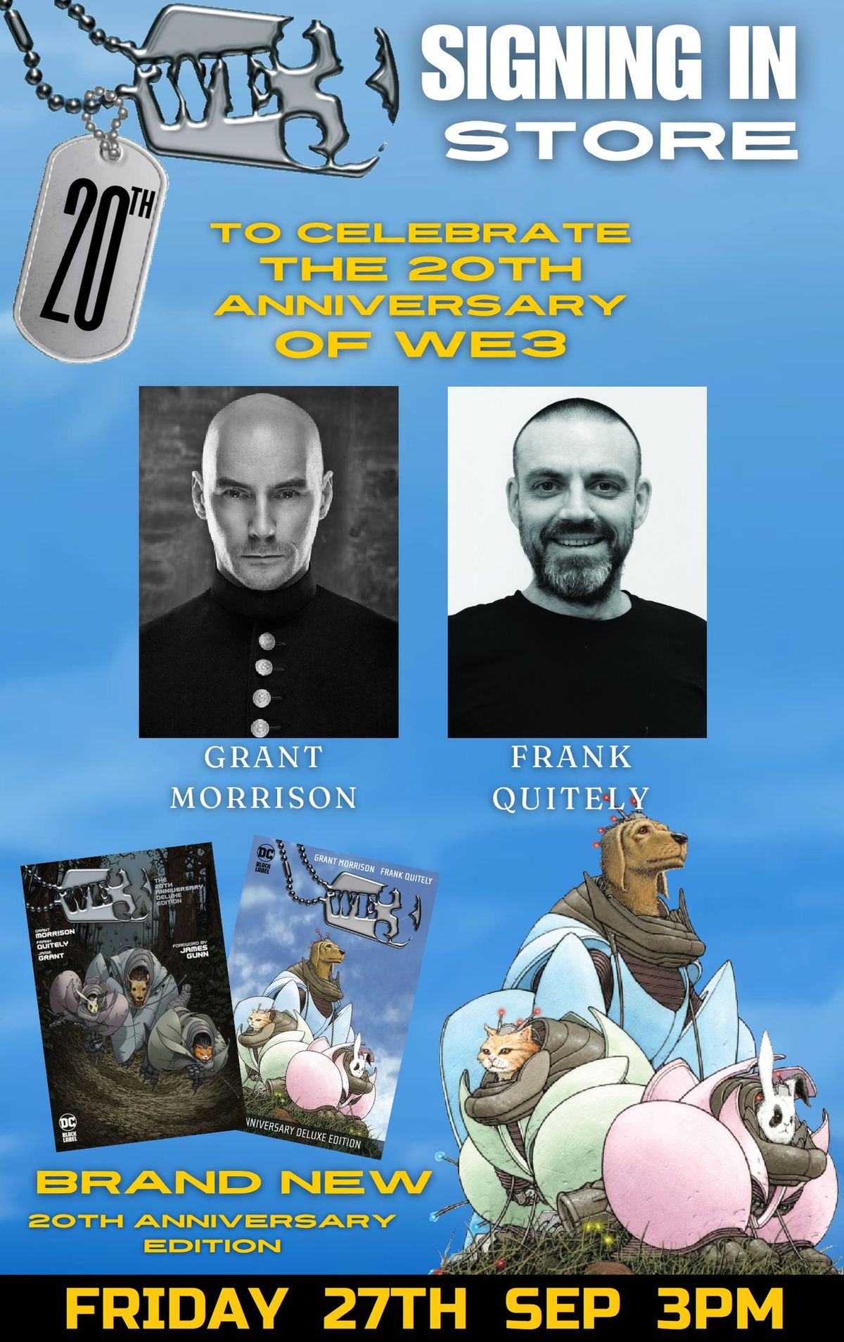 We3 20th Anniversary Signing with Grant Morrison & Frank Quitely