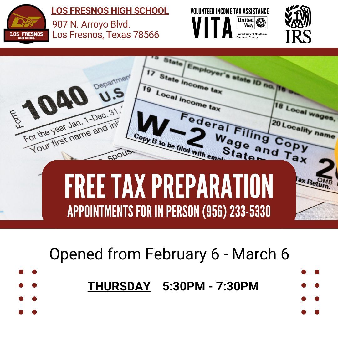 VITA Tax Preparation @ Los Fresnos High School