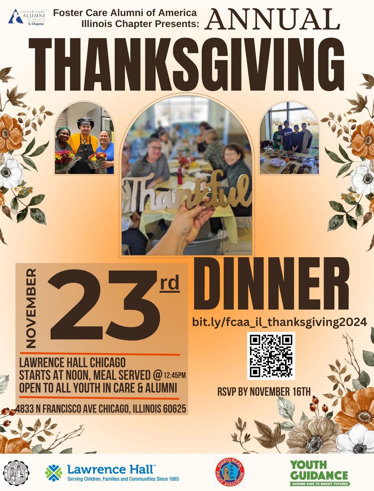 Foster Care Alumni of America - Illinois Chapter annual Thanksgiving