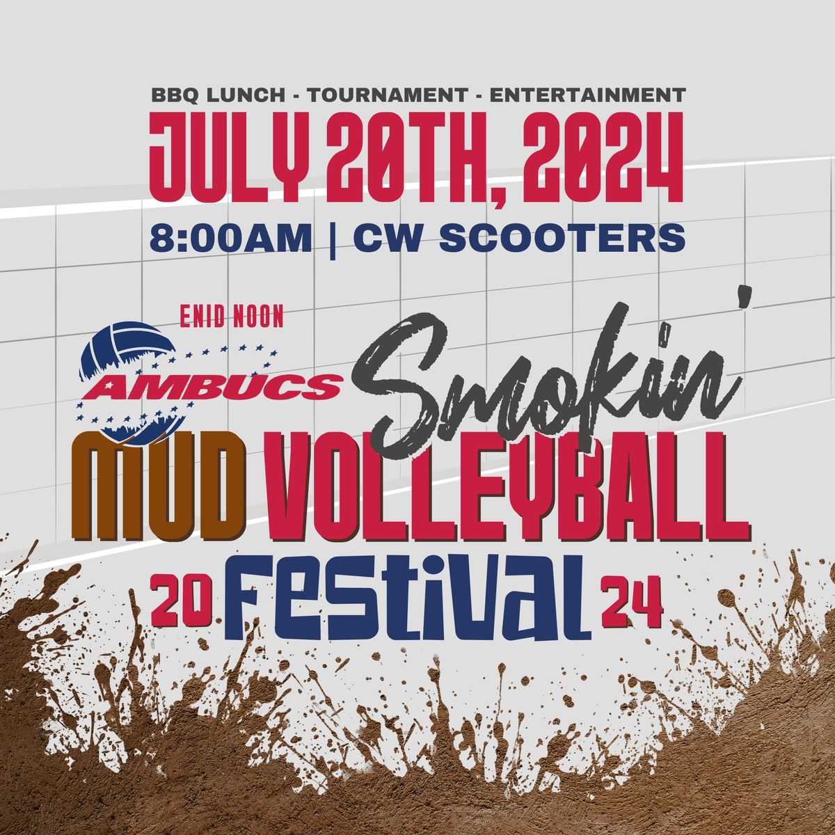 Enid Noon Ambucs Smokin\u2019 Mud Volleyball Festival