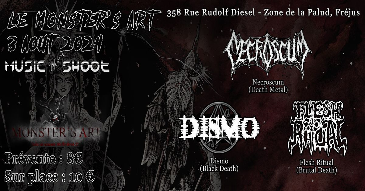 NECROTOUR : Necroscum \u2022 Dismo \u2022 Flesh Ritual | Le Monster's Art, Fr\u00e9jus, France