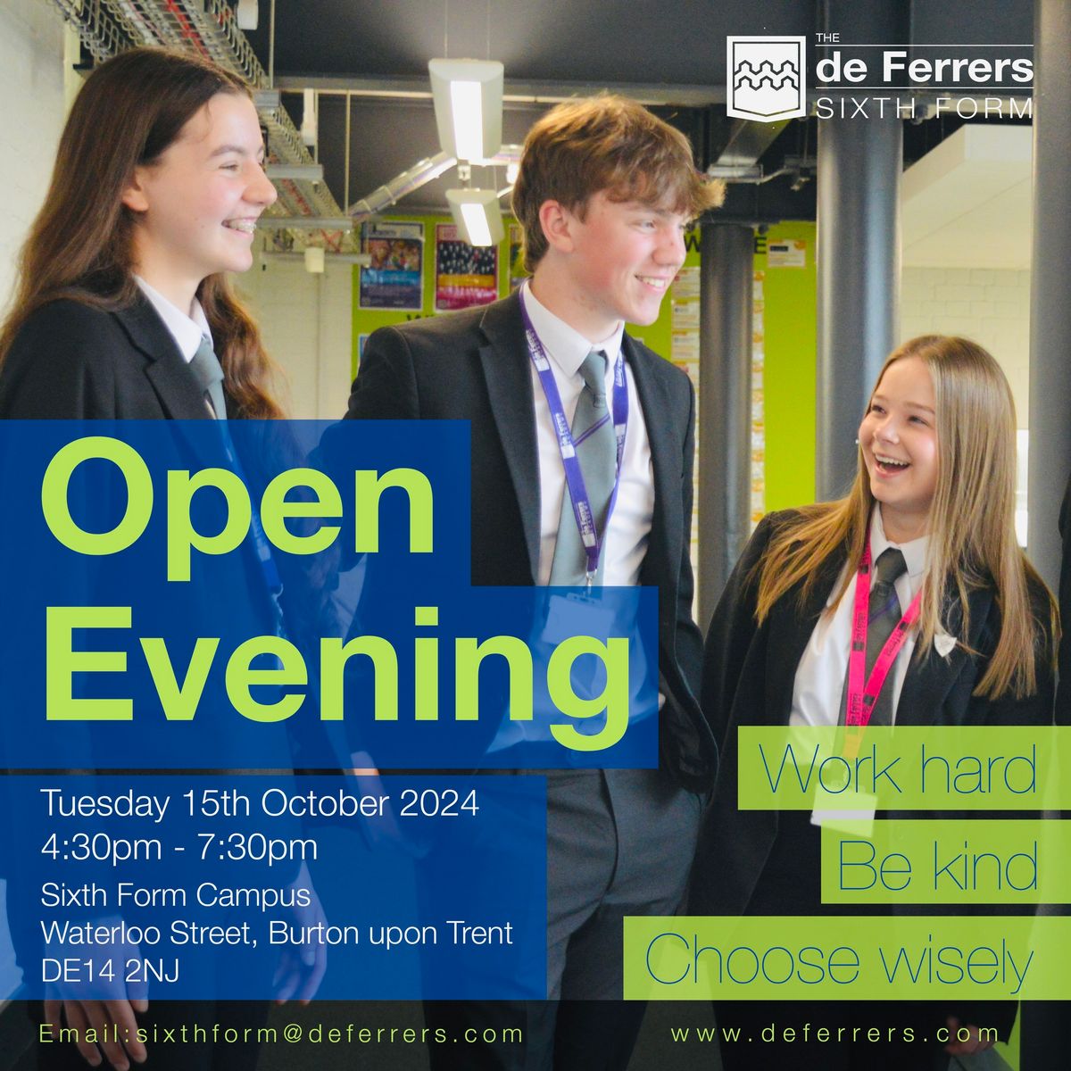 Sixth Form Open Evening - Oct 15th