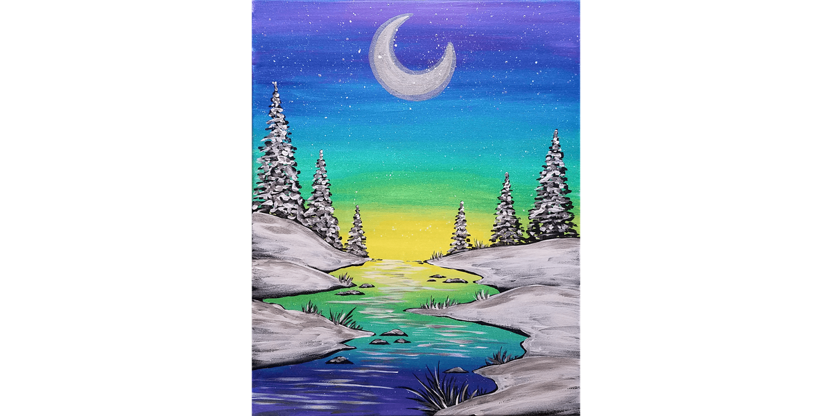 Frosty Silver Moon - Paint and Sip in Sacramento | Classpop!\u2122