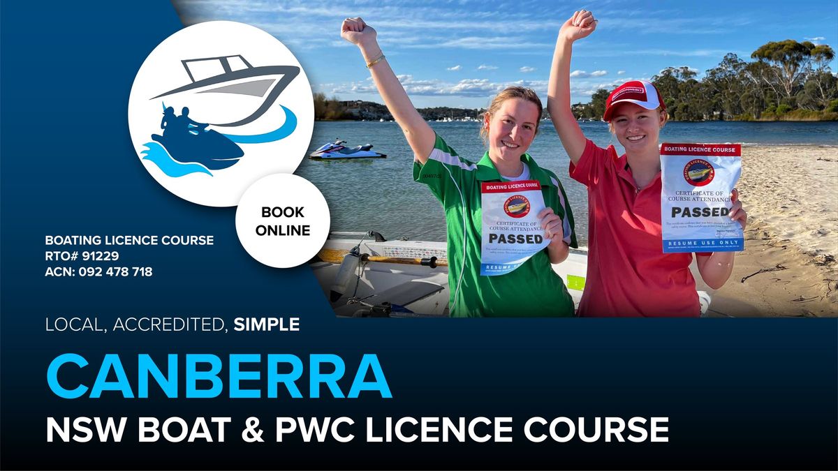 Canberra Boat & PWC Licence Course