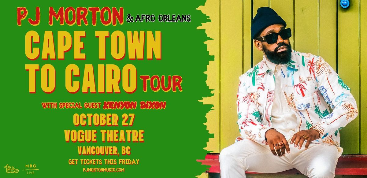 PJ Morton - Cape Town to Cairo Tour (Vancouver)