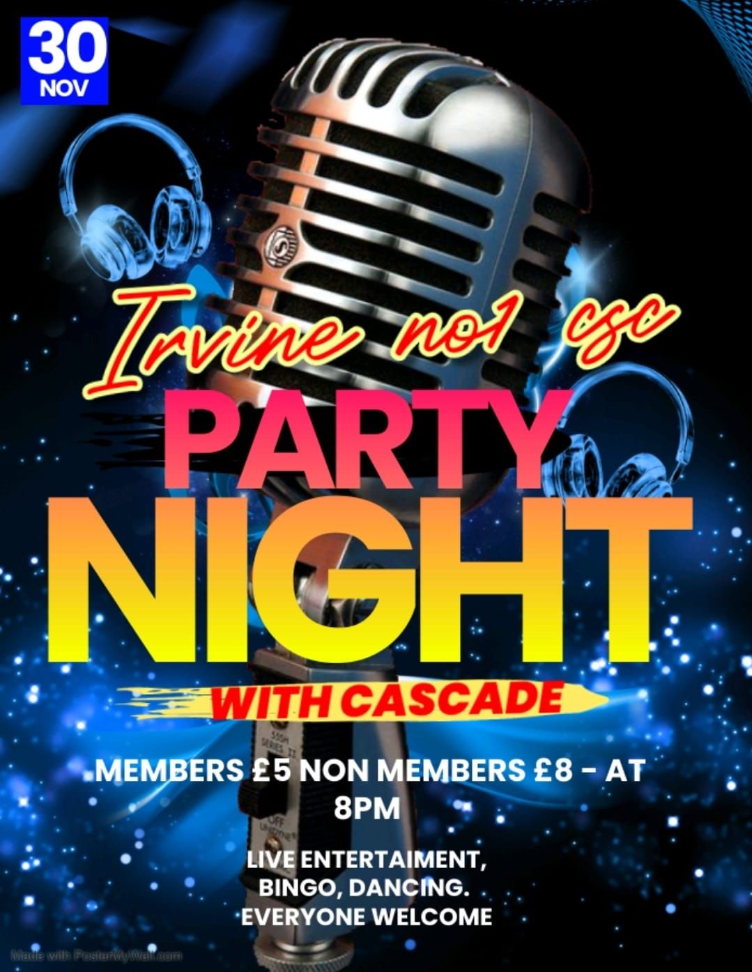 Cascade party night 