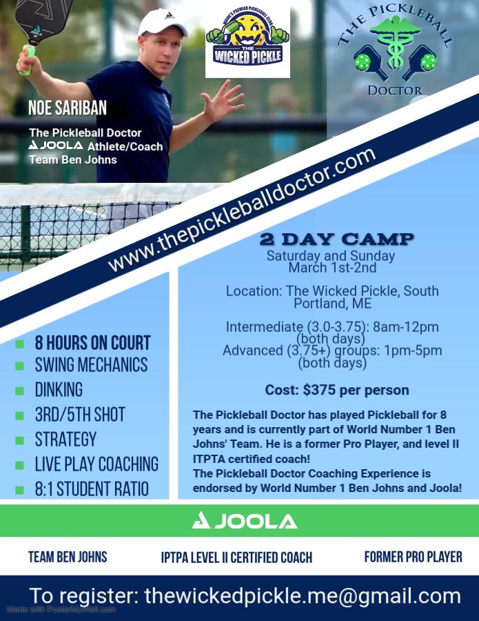 Exclusive 2-Day Camp with The Pickleball Doctor