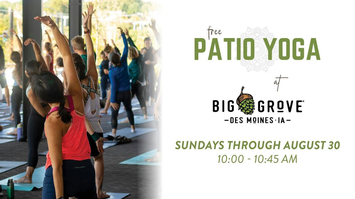 Free Sunday Yoga on the Patio | Big Grove DSM